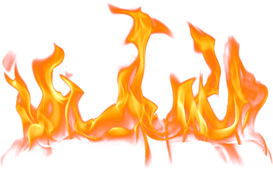 fire flames on a white background