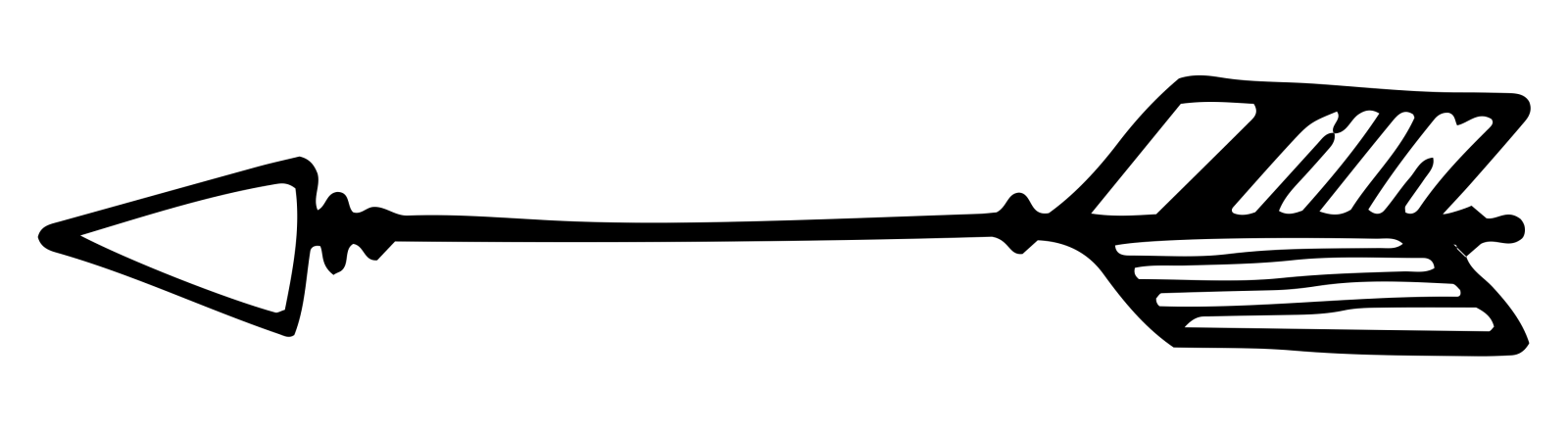 a black and white image of an arrow