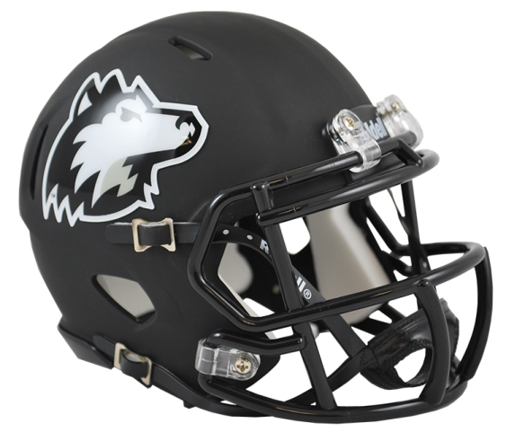 a black and white football helmet on a white background