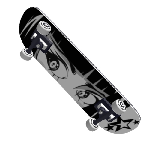 a skateboard on a white background
