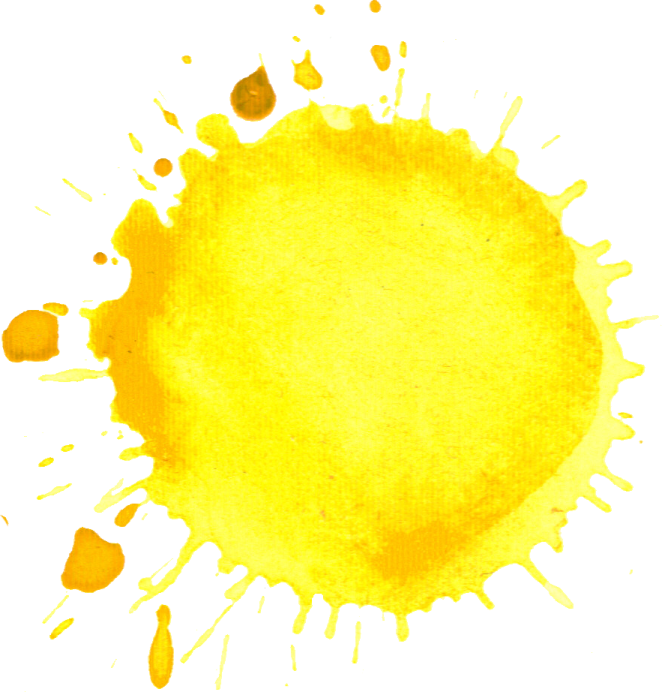 a yellow ink stain on a white background