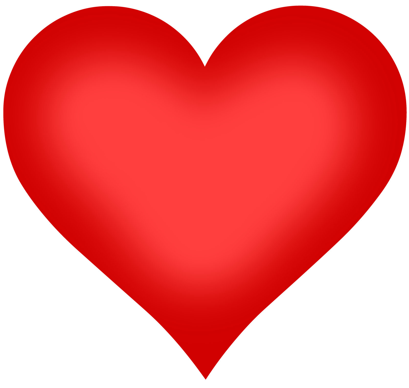 a red heart on a white background