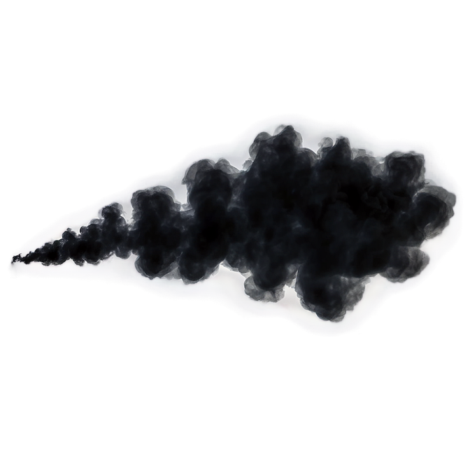 black smoke on a white background