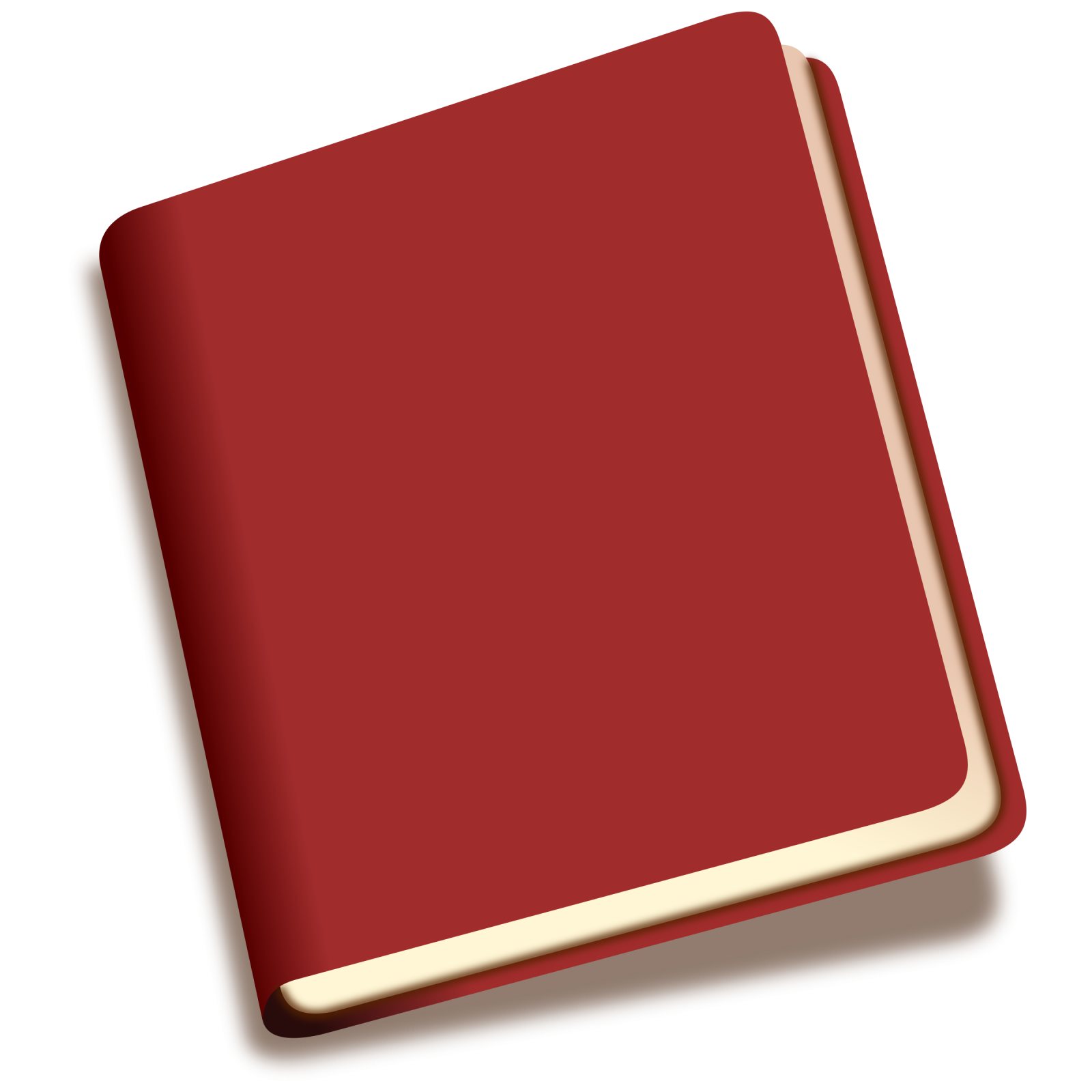 a red book on a white background