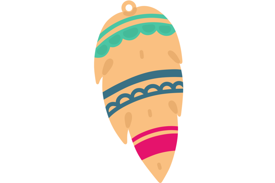 an ice cream cone with a colorful band around it