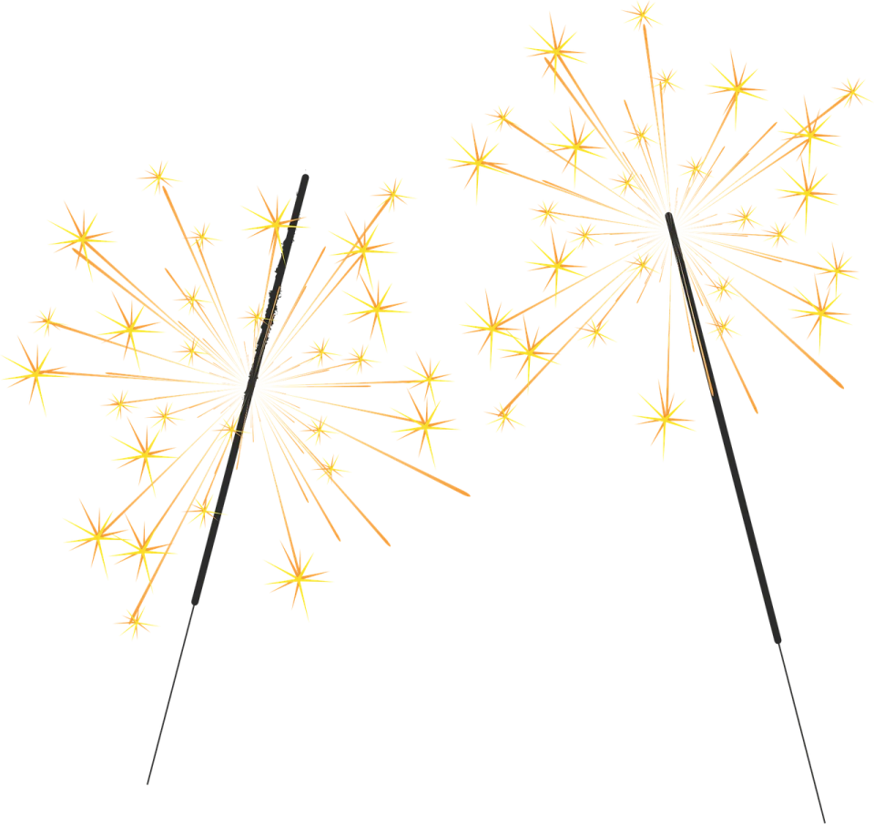a pair of sparklesticks on a white background