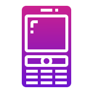 a purple and white icon of a cell