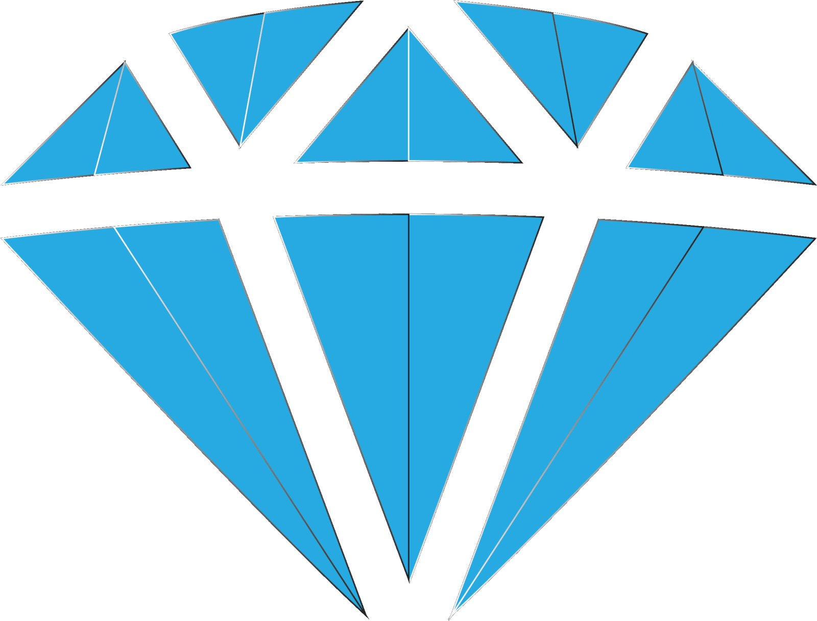 a blue diamond on a white background