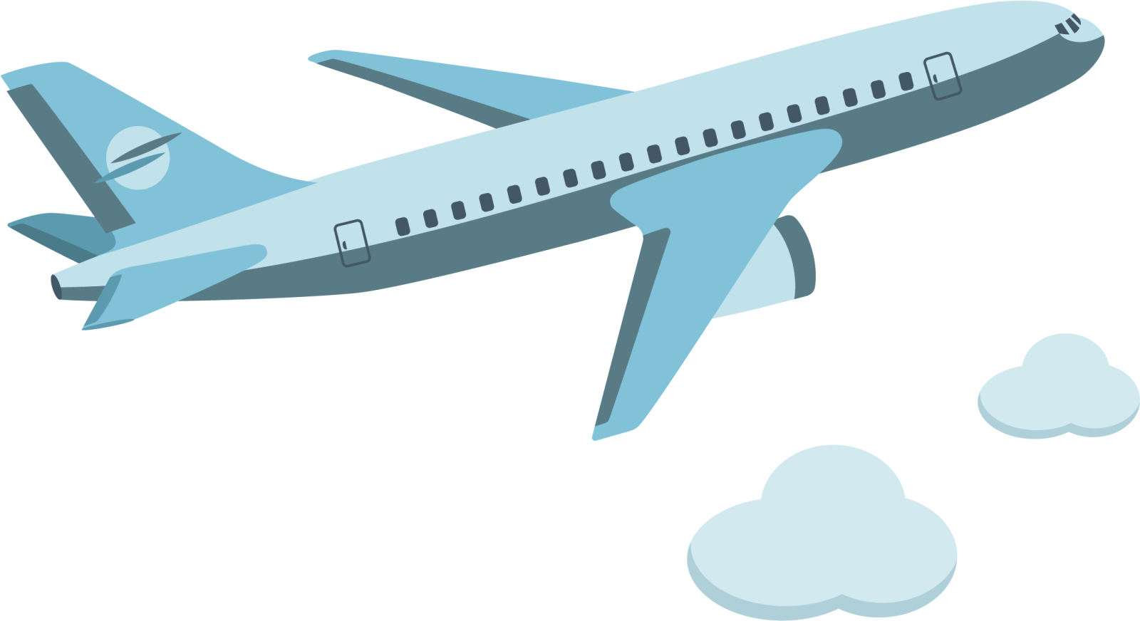 an airplane flying in the sky with clouds