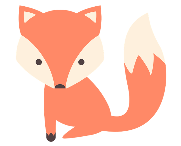 a red fox sitting on the ground