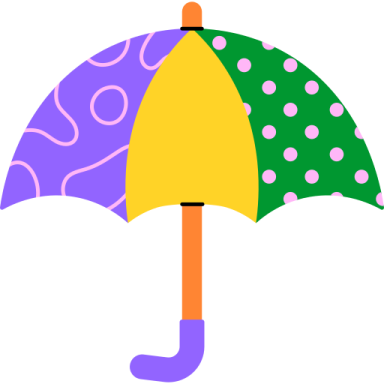 an umbrella with polka dots on it
