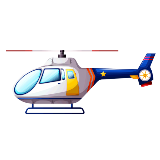 a helicopter on a white background