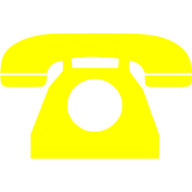an orange phone with a white background