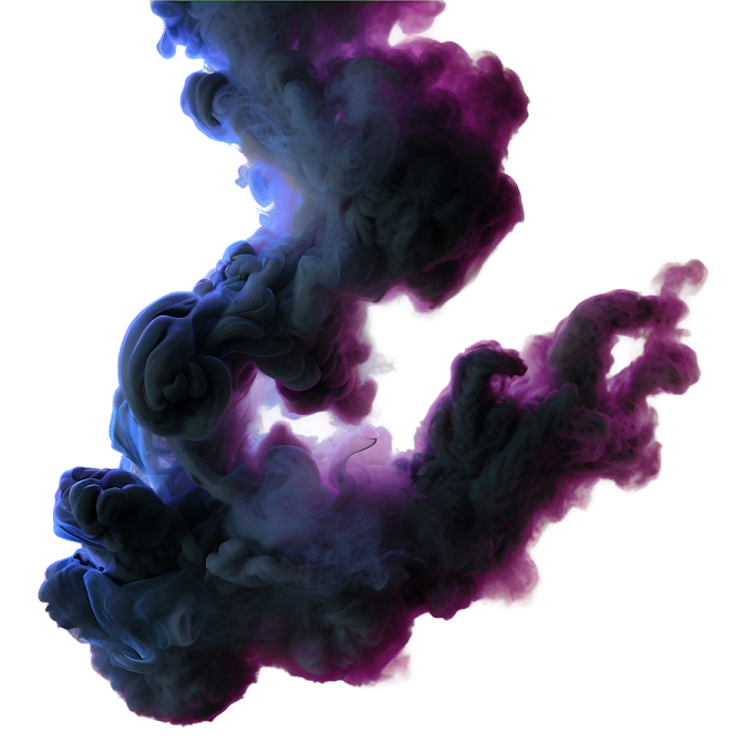 black and purple smoke