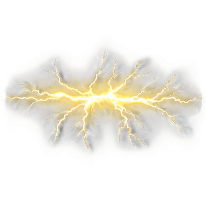 a yellow lightning bolt on a white background