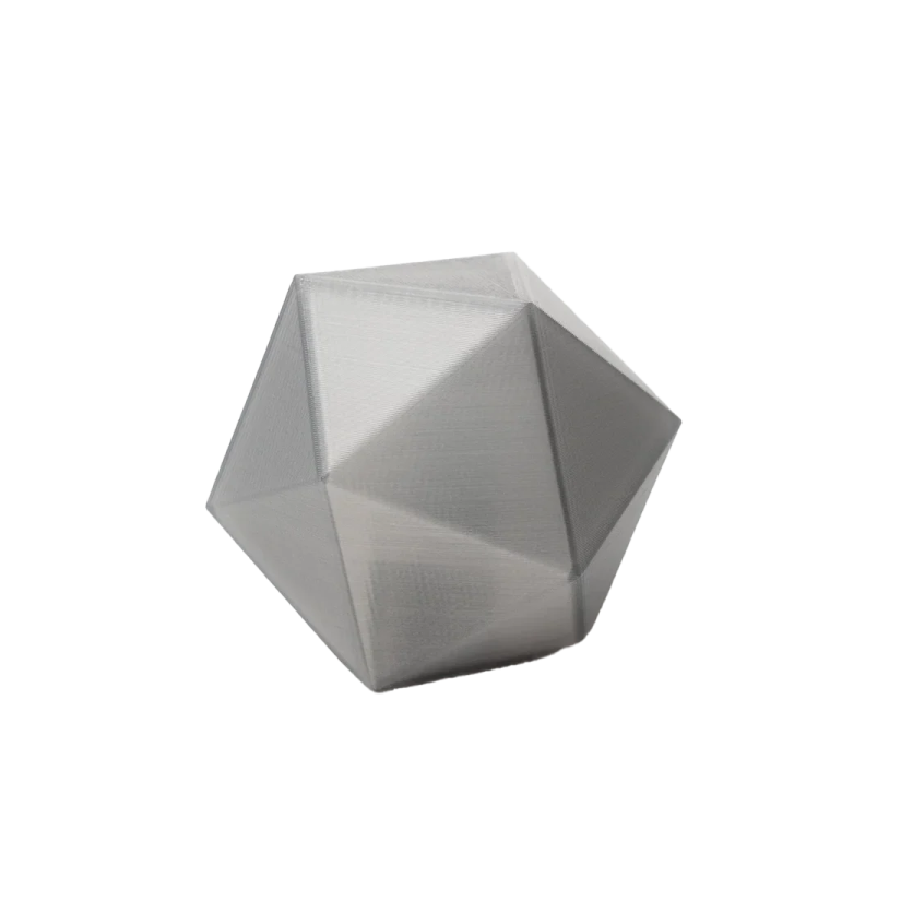 a silver vase on a white background