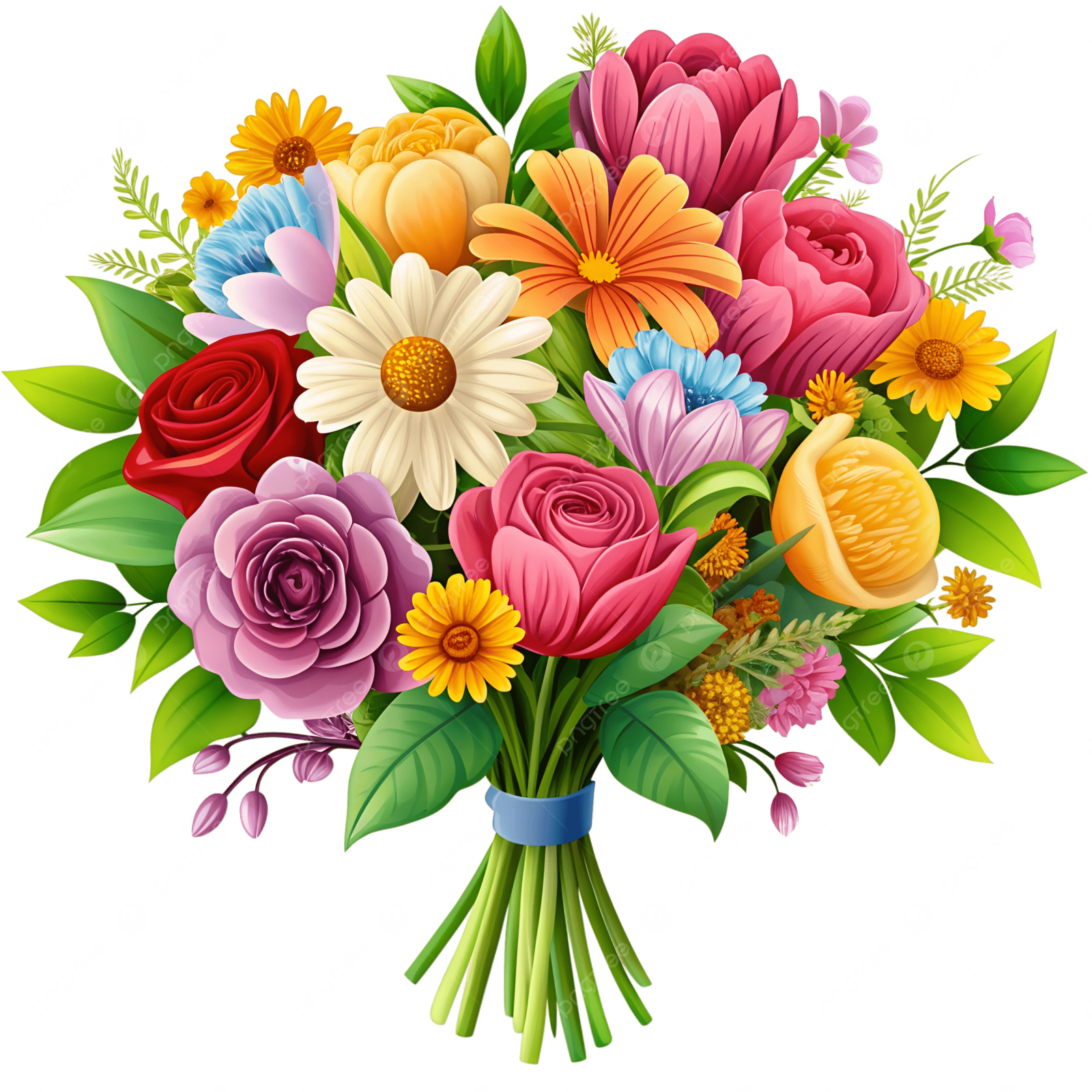 a bouquet of flowers on a white background