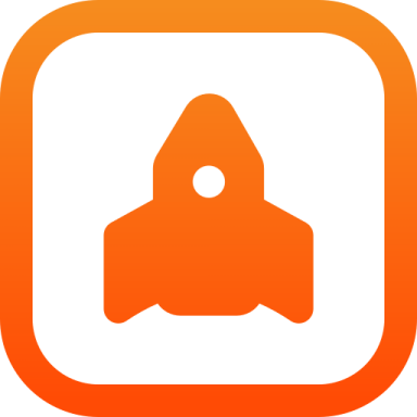 an orange square icon with a person in the center