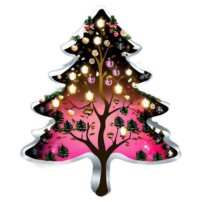 a christmas tree with lights on it