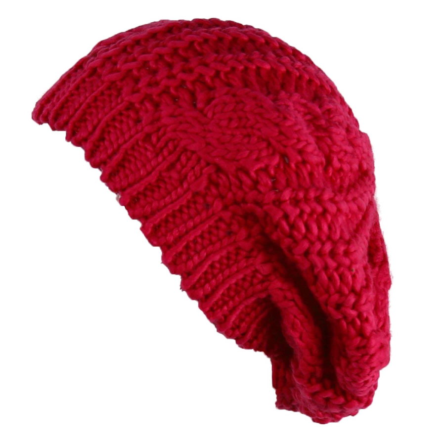 a red beanie hat on a white background