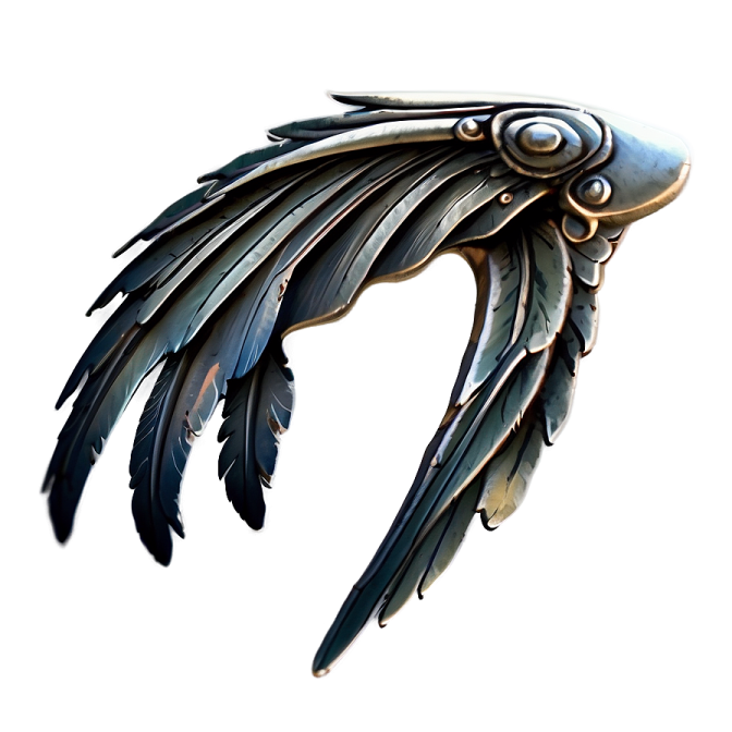 a drawing of a bird's wing