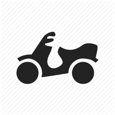 a black and white silhouette of a motorcycle