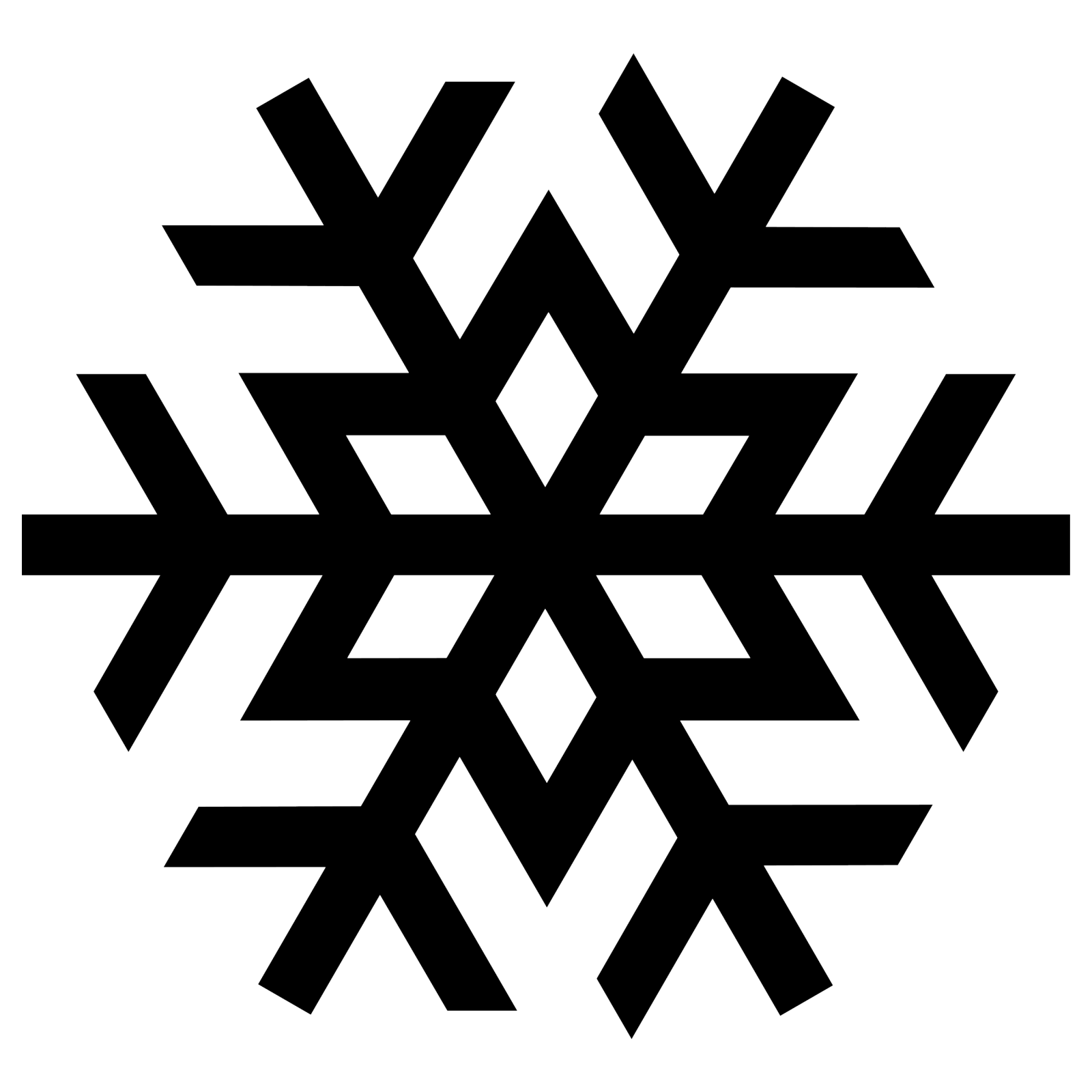 a black and white snowfl icon