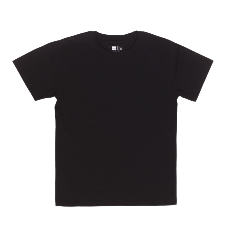 a black t - shirt on a white background