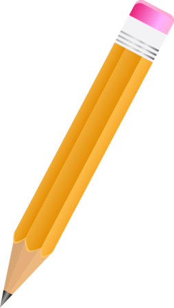 a pencil with a eraser on it