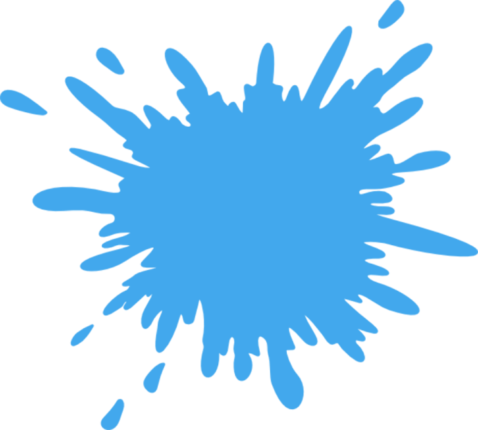 a blue paint splash on white background