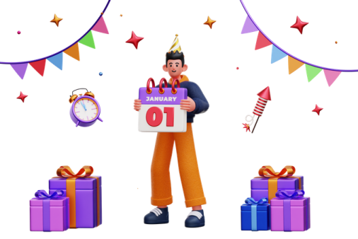 a man holding a sign that says happy 10th birthday