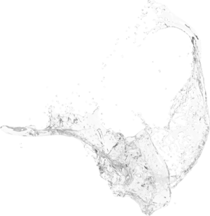 a white map with water splashing on it