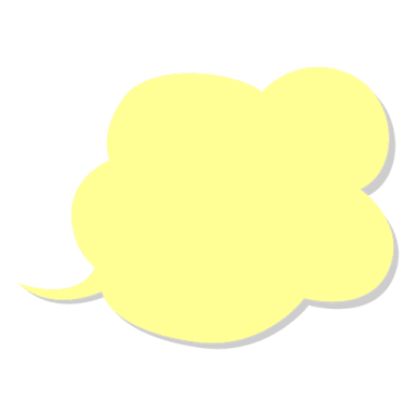 a yellow speech bubble