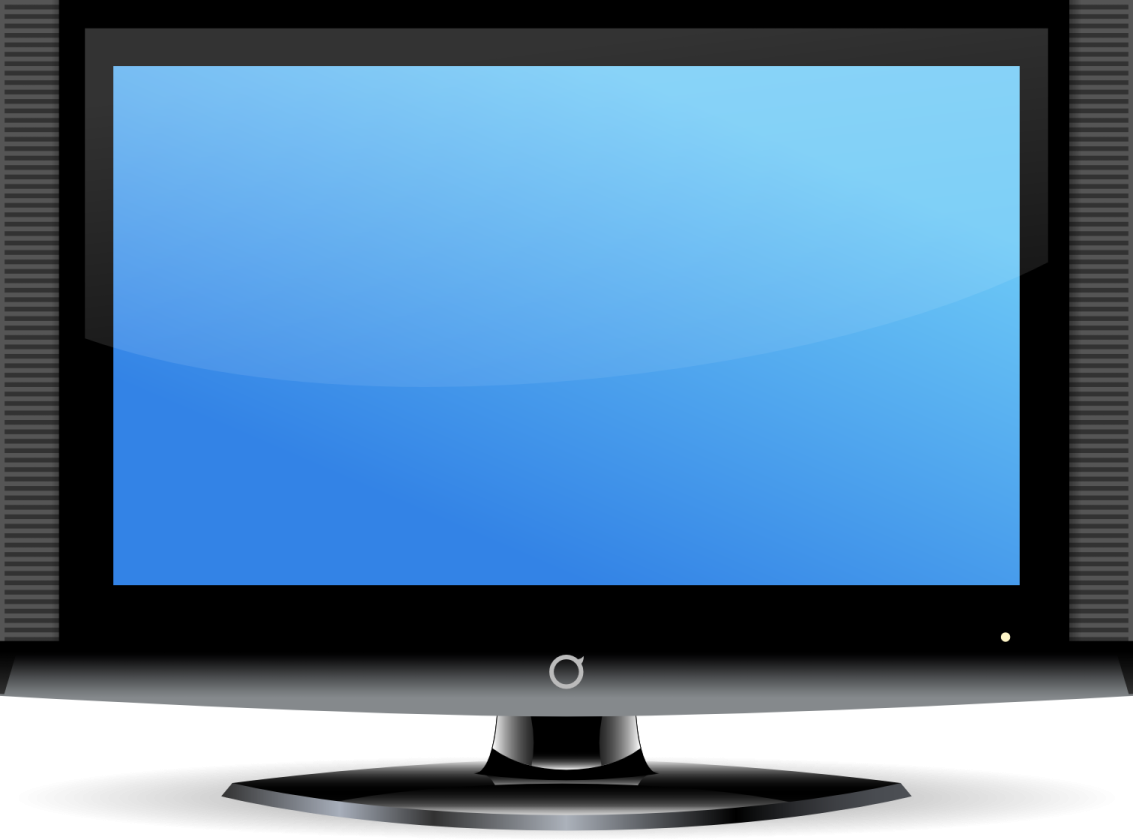 a computer monitor with blue screen