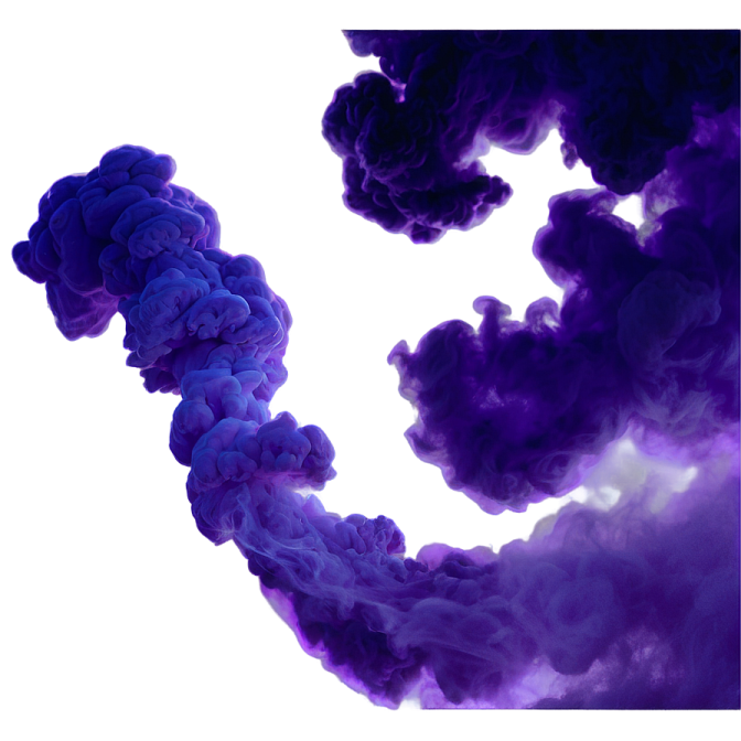 a cloud of purple smoke