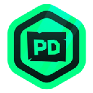 a green hexagon icon with the letter p on it