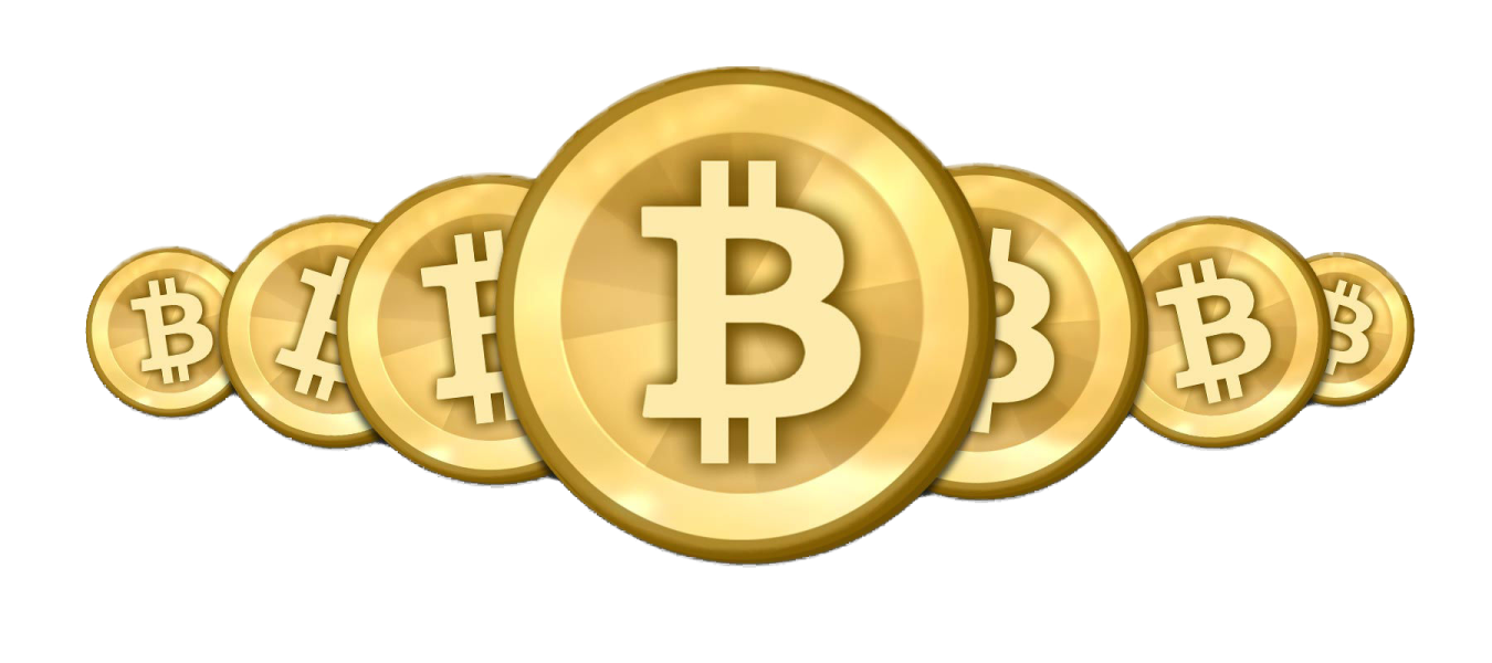 a golden bit coin with the word bit on it