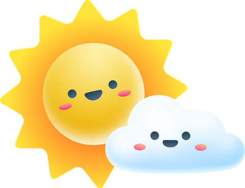 sun and cloud clipart