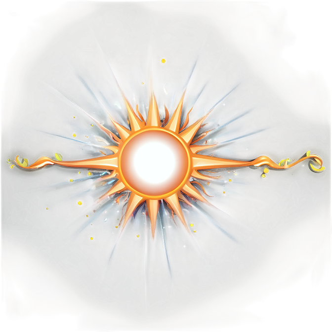 a white background with orange and yellow shapes