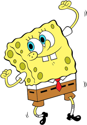 an image of a sponge sponge with his arms out