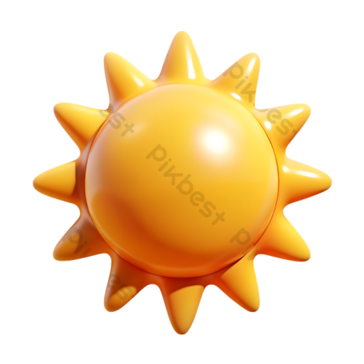 a yellow sun on a white background