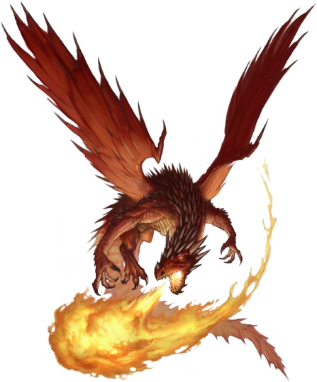 an image of a fire breathing dragon