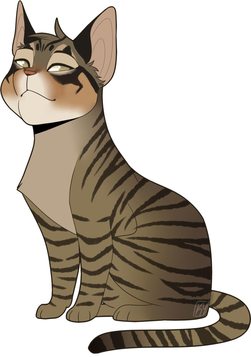 a cat sitting down with its eyes closed