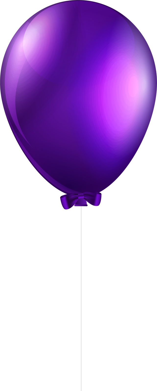 a purple balloon on a white background