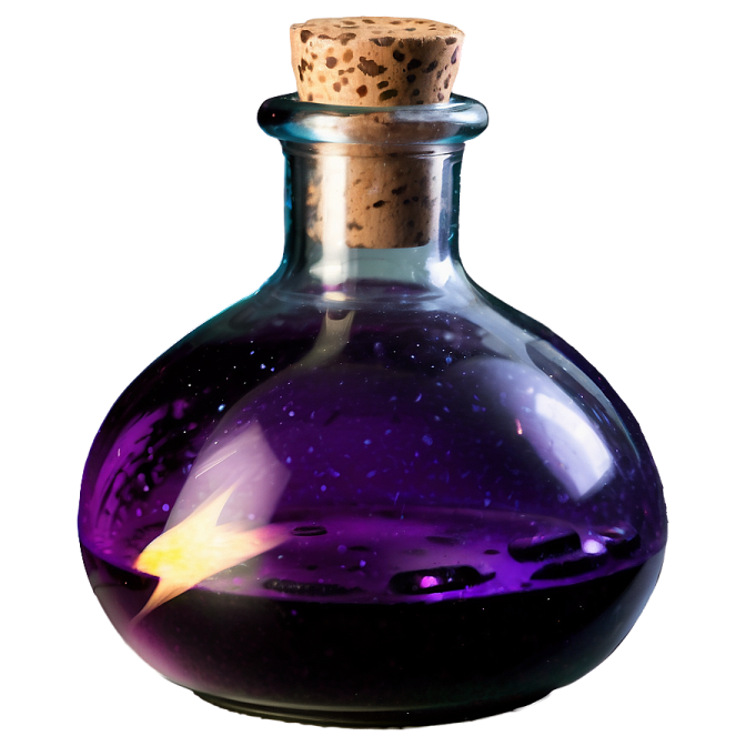 a glass bottle with a corked top