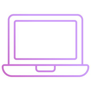 a laptop with a blank screen