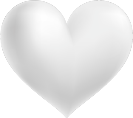 a white heart shaped balloon
