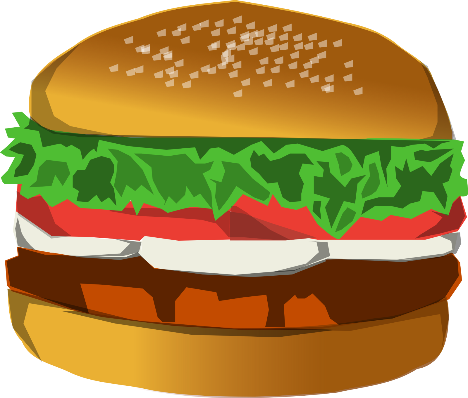 a large hamburger with lete on it