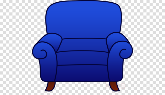 a blue chair on a transparent background