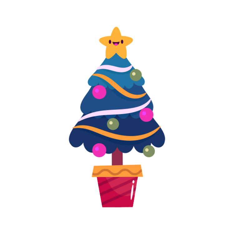 a christmas tree with a star on top